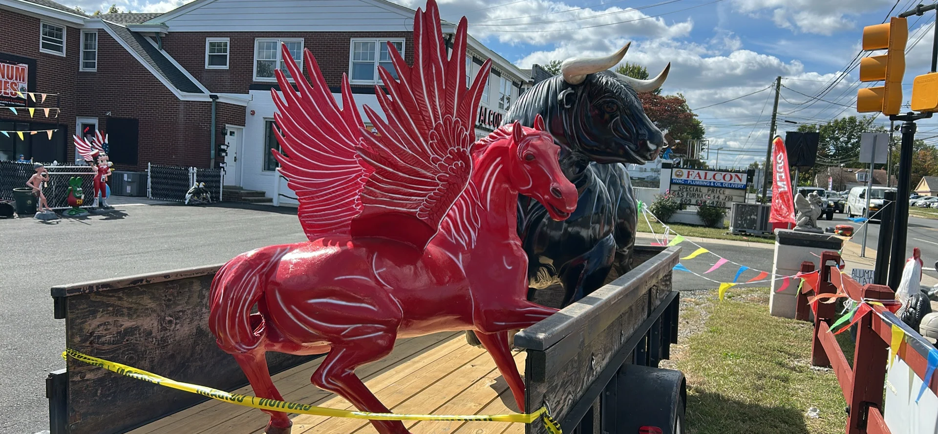 Pegasus aluminum statue