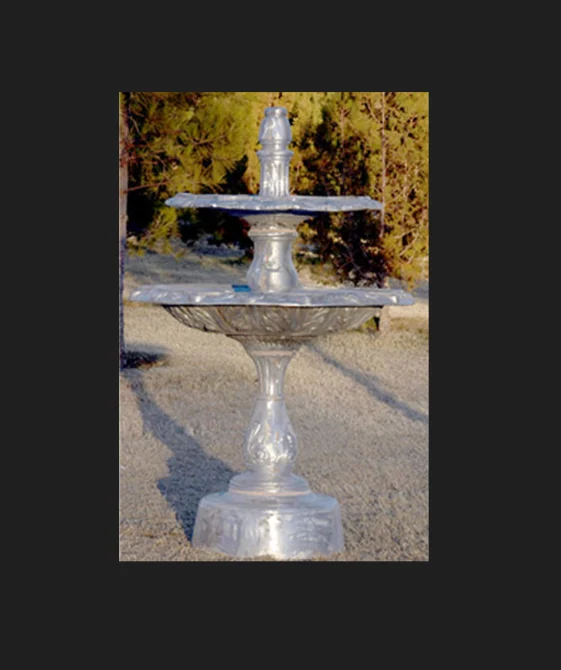 2 Tier Plain Fountain Hexagonal Bowl