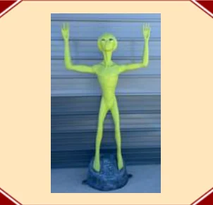 Alien Standing Two Hands Up